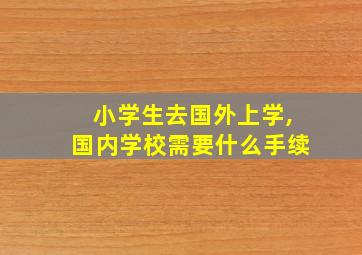 小学生去国外上学,国内学校需要什么手续