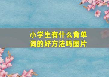 小学生有什么背单词的好方法吗图片