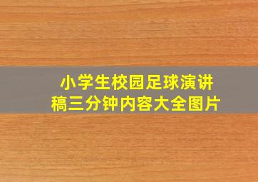 小学生校园足球演讲稿三分钟内容大全图片