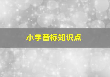 小学音标知识点