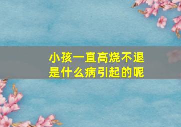 小孩一直高烧不退是什么病引起的呢