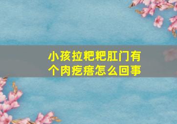 小孩拉粑粑肛门有个肉疙瘩怎么回事