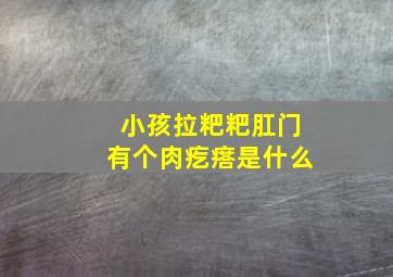 小孩拉粑粑肛门有个肉疙瘩是什么