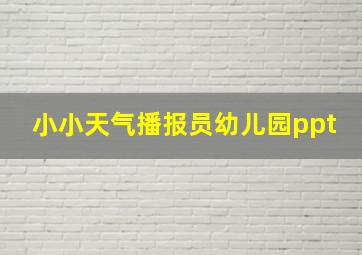 小小天气播报员幼儿园ppt