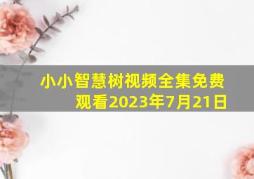 小小智慧树视频全集免费观看2023年7月21日