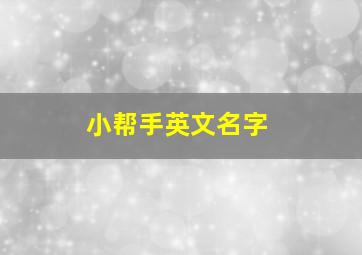 小帮手英文名字