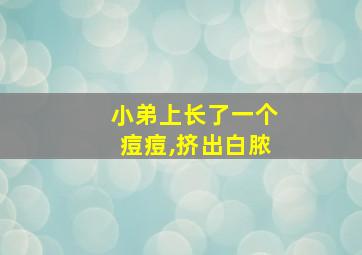 小弟上长了一个痘痘,挤出白脓