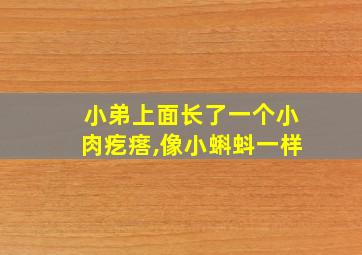 小弟上面长了一个小肉疙瘩,像小蝌蚪一样