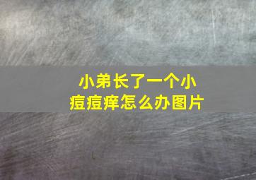 小弟长了一个小痘痘痒怎么办图片