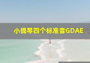 小提琴四个标准音GDAE