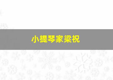 小提琴家梁祝