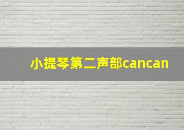 小提琴第二声部cancan