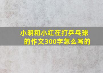 小明和小红在打乒乓球的作文300字怎么写的