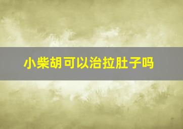 小柴胡可以治拉肚子吗