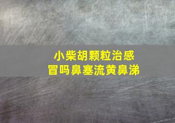 小柴胡颗粒治感冒吗鼻塞流黄鼻涕