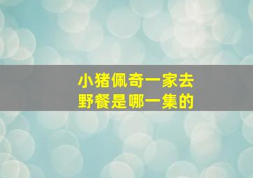 小猪佩奇一家去野餐是哪一集的