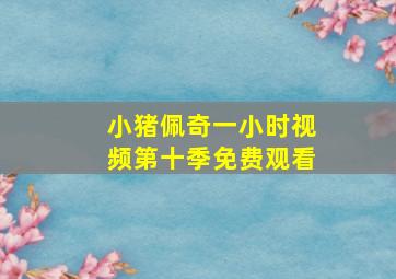 小猪佩奇一小时视频第十季免费观看