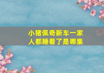 小猪佩奇新车一家人都睡着了是哪集