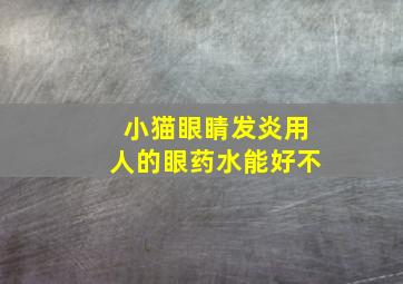 小猫眼睛发炎用人的眼药水能好不