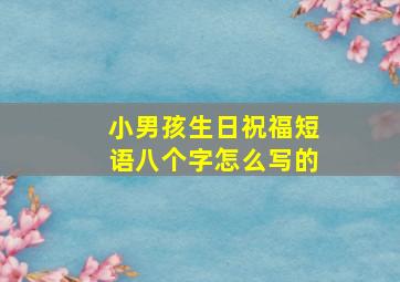 小男孩生日祝福短语八个字怎么写的