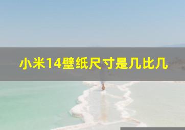 小米14壁纸尺寸是几比几