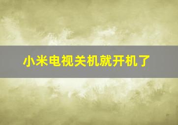 小米电视关机就开机了