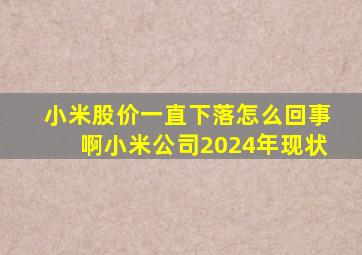 小米股价一直下落怎么回事啊小米公司2024年现状