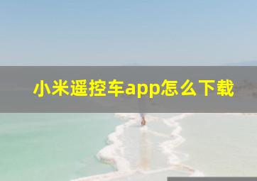 小米遥控车app怎么下载