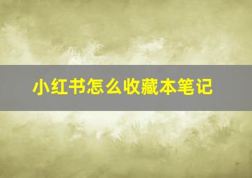 小红书怎么收藏本笔记