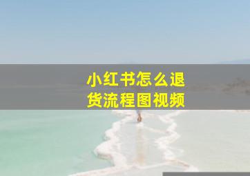 小红书怎么退货流程图视频