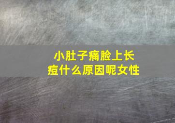 小肚子痛脸上长痘什么原因呢女性