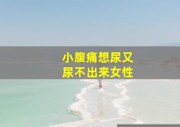 小腹痛想尿又尿不出来女性