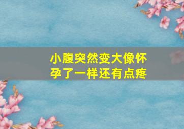 小腹突然变大像怀孕了一样还有点疼