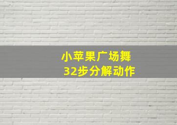 小苹果广场舞32步分解动作