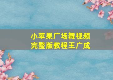 小苹果广场舞视频完整版教程王广成