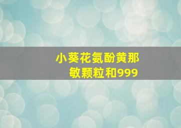 小葵花氨酚黄那敏颗粒和999