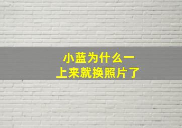 小蓝为什么一上来就换照片了