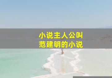 小说主人公叫范建明的小说