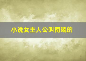 小说女主人公叫南曦的