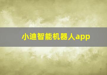 小迪智能机器人app