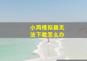 小鸡模拟器无法下载怎么办