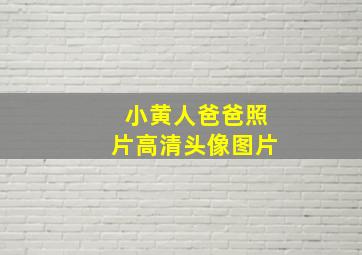 小黄人爸爸照片高清头像图片