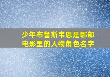 少年布鲁斯韦恩是哪部电影里的人物角色名字