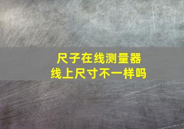 尺子在线测量器线上尺寸不一样吗