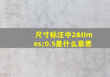 尺寸标注中2×0.5是什么意思