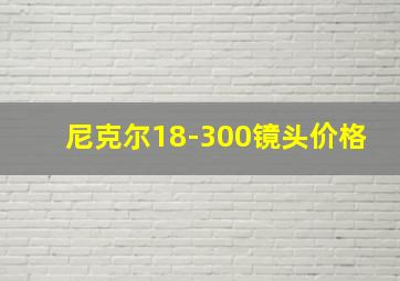 尼克尔18-300镜头价格