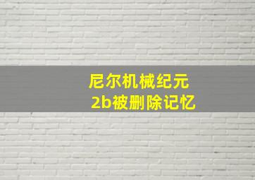 尼尔机械纪元2b被删除记忆