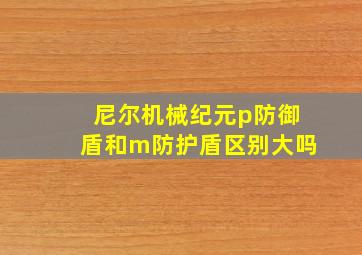 尼尔机械纪元p防御盾和m防护盾区别大吗