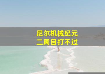 尼尔机械纪元二周目打不过