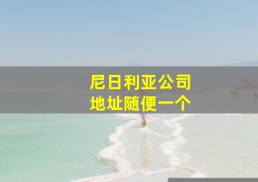 尼日利亚公司地址随便一个